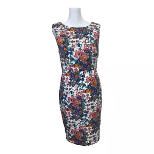 PLENTY TRACY REESE Dress Womens 8 Floral Sleeveless Adelyn Scuba Anthropolgie - Picture 1 of 14