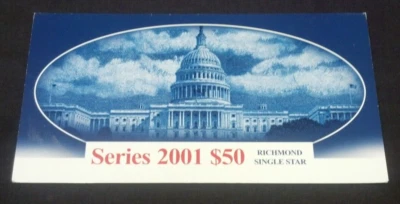 2001 $50 STAR FRN LOW SERIAL #2124 CU. REDUCED 2/25/25 (2049) - Image 1 of 2