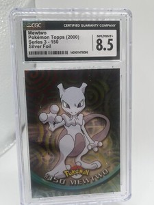 2000 Topps Pokemon TV Animation Edition Series 3 Mewtwo #150 Silver Foil Cgc 8.5