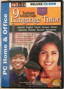 NEW & SEALED * INSTANT IMMERSION 9 LANGUAGE TUTOR (2001) DELUXE CD-ROM PC * - Picture 1 of 3