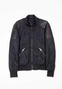 Original Dolce & Gabbana Men Bomber Jacket With Leather Details Size 44 S H5131 - Picture 1 of 10