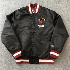 Vintage Starter NBA Miami Heat Basketball Bomber Jacket Mens XL - Picture 1 of 6
