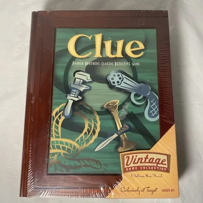 CLUE Game Vintage Game Collection WOOD BOOKSHELF Wooden Target 2005 SEALED NEW - Image 1 of 4
