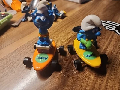 Lote de figuras de pitufo Hardee's Fun Meal Schleich Peyo Schlumpf Schtroumpf Surf niños Foto 1 de 4