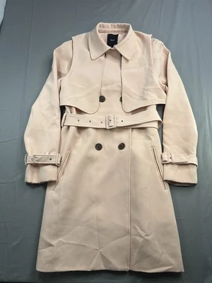 Chaqueta gabardina para mujer Forever 21 manga larga rosa melocotón talla pequeña Foto 1 de 4