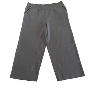 D&Co Naturals 2X weites Bein Strick grau Pullover Hose elastischer Bund Taschen D Co Neu mit Etikett - Bild 1 von 9