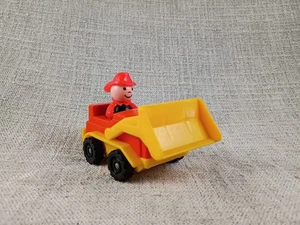 Playmates Bulldozer Spielzeug Zubehör mit Arbeiter Mann Vintage 1985 mit Figuren Konvolut - Bild 1 von 9