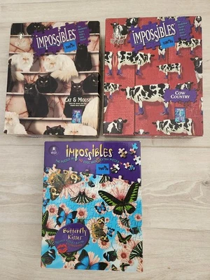 IMPOSSIBLES by BePuzzled Lot of 3 puzzles 750 PCS + 5 EXTRA  - Image 1 of 4