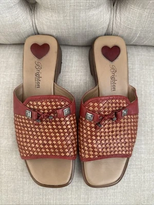 Brighton Sandals Womens 8.5 Red Sandals Joan Made in Italy - Image 1 of 4