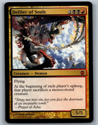 Magic The Gathering Alara Reborn Defiler of Souls #37/145 MTG TCG CCG - Image 1 of 2