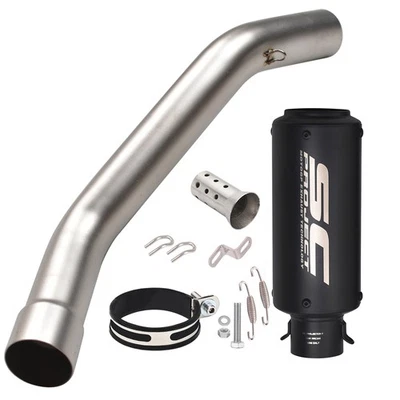 Черный глушитель со средней трубой выхлопной системы для Kawasaki Ninja ZX10R 2008–2020 годов выпуска - Изображение 1 из 4