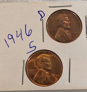 1946 S and D Lincoln weat cent from original rolls - Picture 1 of 2