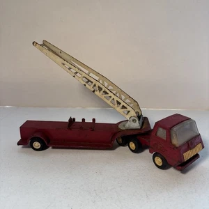 Vintage Tonka Scala Aerea Camion dei Pompieri Rosso Acciaio Pressato 11" 55200/55170 - Foto 1 di 22
