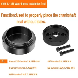 For Cummins 5.9L 6.7L Front Cover Crankshaft Seal & Wear Sleeve Installer Tool - Picture 1 of 25