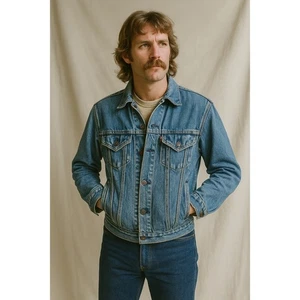 Levi's Trucker Denim Jacket Size 38 Red Tab Medium Wash Vintage 80s USA - Picture 1 of 11