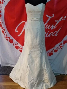 Wedding dress size 10 ivory silk Justin Alexander, check measurements, H - Picture 1 of 6