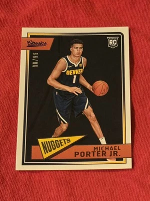 2018-19 Panini Chronicles Classic Blue Michael Porter Jr Rookie Card #d 90/99 - Image 1 of 4
