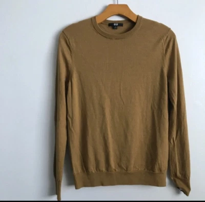 Женский свитер Uniqlo большой коричневый шерстяной коренастый вязаный пуловер  - Изображение 1 из 4