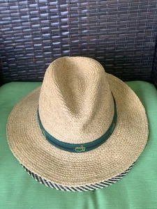 MASTERS GOLF TOURNAMENT STRAW SUN HAT MENS L/XL AUGUSTA NATIONAL OFFICIAL  - Picture 1 of 19