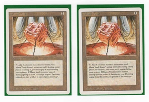2x RARE Mana Vault Artifact Cards, LP/NM Magic Gathering 3ED Revised Edition MTG - Picture 1 of 3
