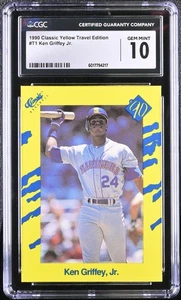 Ken Griffey Jr. 1990 clásico amarillo edición de viaje #T1 CGC 10 gemas como nuevo Marineros - Imagen 1 de 2