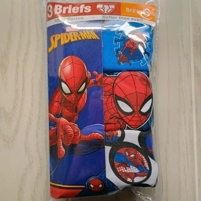Marvel Spiderman 3-Pack Boys Briefs Size 6 Underwear 100% Cotton - Image 1 of 3