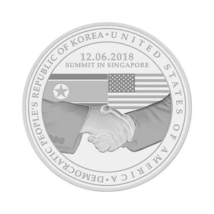 Singapur Estados Unidos - Korea Summit 2018 20 g niquelado zinc a prueba - Imagen 1 de 3