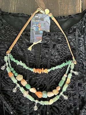 Collar Sundance HeyHey Art Lucky Ganesh Aventurina .925 Cuero Esterlina Seda Foto 1 de 4