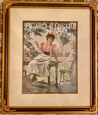 PARIS FIGARO ILLUSTRE 1898 PORTADA LITÓGRAFO SOBRE LINO DE MADELEINE JEANNE LEMAIRE Foto 1 de 4
