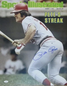 Pete Rose Reds Signed/Autographed Photo Sports Illustrated Photo JSA 153167 - Imagen 1 de 3
