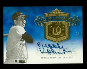 2005 UD Hall of Fame Class of Cooperstown BROOKS ROBINSON Auto Gold /5