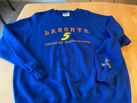 VTG CHASE AUTHENTICS EMBROIDERED LABONTE #5 HENDRICK MOTORSPORTS SWEATSHIRT L Cover