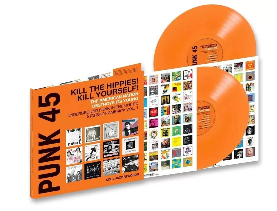 PUNK 45 - KILL THE HIPPIES SOUL JAZZ RECORDS - 12" ORANGE VINYL LP - NEW - Image 1 of 1
