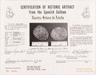 ATOCHA Part Dated 1621 HAND SIG 1975 FISHER COA 10 pts 1622 8 REALES SILVER COIN