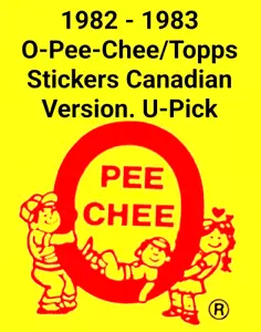 1982-83 O-Pee-Chee HNL Hockey Stickers OPC U-Pick - Picture 1 of 500