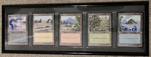 1x Framed Full Set Oversized Arena Promo Lands Magic The Gathering Promos - Picture 1 of 2