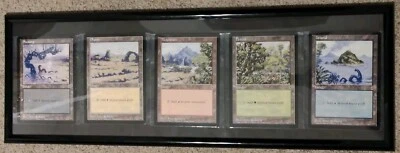 1x Framed Full Set Oversized Arena Promo Lands Magic The Gathering Promos - Image 1 of 2