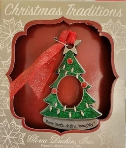 Gloria Duchin Zinn LIEBER WEIHNACHTSMANN, DEFINIERE FRECH" Christbaumschmuck Neu im Karton  - Bild 1 von 1