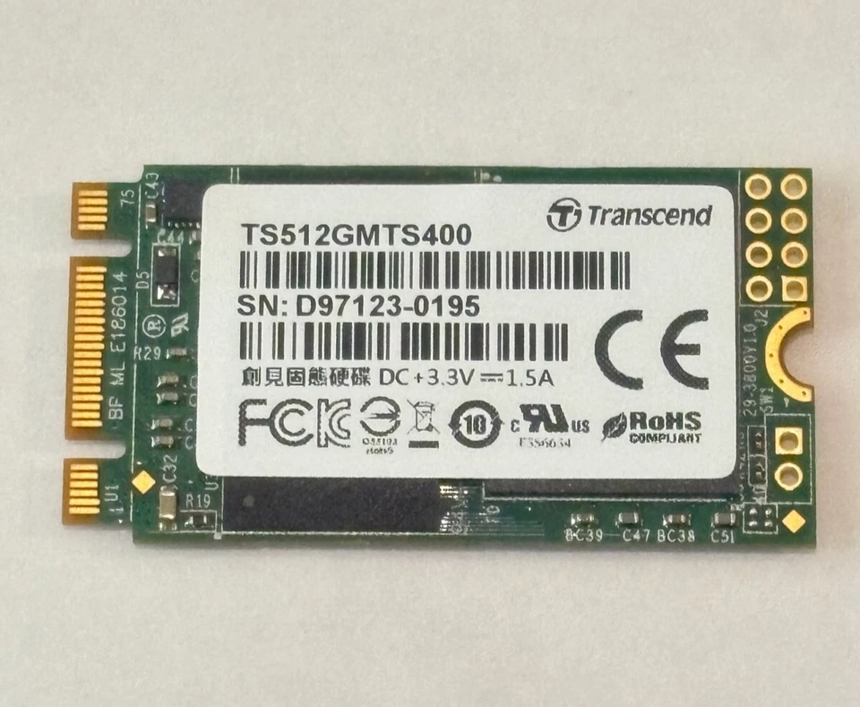 Genuine Transcend TS512GMTS400 512GB SATA III 6Gb/s M.2 SSD - Image 1 of 2