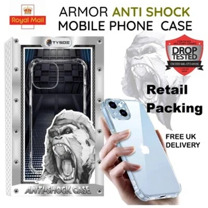 anti burst clear Raised Corner Protective Case for iphone 6 7 8 11 12 13 14 15 - Picture 1 of 10