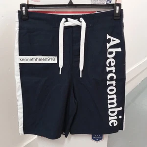 ABERCROMBIE & FITCH PANTALONES CORTOS DE PLAYA AZUL MARINO PARA HOMBRE TALLA MEDIANA - Imagen 1 de 7