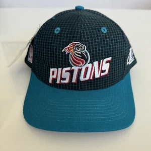 NUEVO De colección Años 90 Logo Atlético Detroit Pistons Baloncesto Snapback Gorra Gorra Verde azulado - Imagen 1 de 13