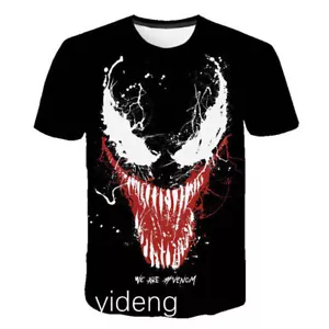 Marvel VENOM Unisex Kids Boy Men T-shirt Casual Short Sleeve Tee Pullover Top UK - Picture 1 of 18