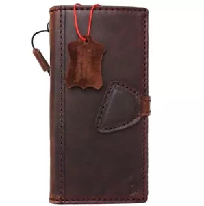 Genuine Real Leather Case for Google Pixel Book Wallet Cover Slim Magnetic Brown - Picture 1 of 7