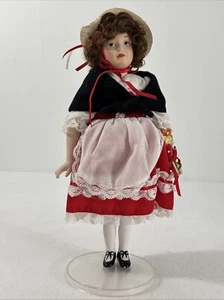 Danbury Mint Shirley Temple Heidi Porcelain Doll 1980’s Vintage Hat Corsage - Picture 1 of 9