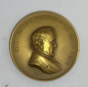President James Buchanan 3 Inch Bronze Medal US Mint - Picture 1 of 2