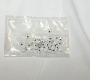 PKG of 36 Googly Wiggle Eyes 4mm DIY Craft Scrapbooking Glue On 3/8" - Picture 1 of 1