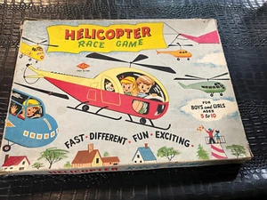 JUEGO DE CARRERAS DE HELICÓPTEROS EN CAJA COMPLETO POR BUILD RITE AÑOS 60 (S5) - Imagen 1 de 2