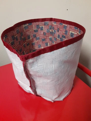 Longaberger American flags patriotic  ICE BUCKET BASKET Liner loose Cover