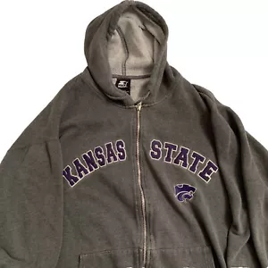 Starter Kansas State Men's Jacket Sz Large Full Zip Pullover Wildcats KSU Coat - Picture 1 of 9